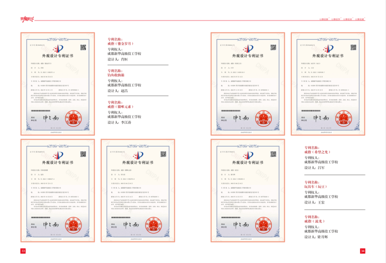 【秋收冬藏，踵事增華】成都新華高級技工學校專利篇